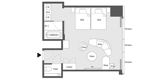 クラブエグゼクティブツイン間取り図