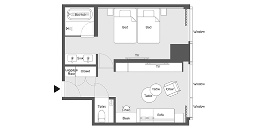 クラブジュニアスイート間取り図