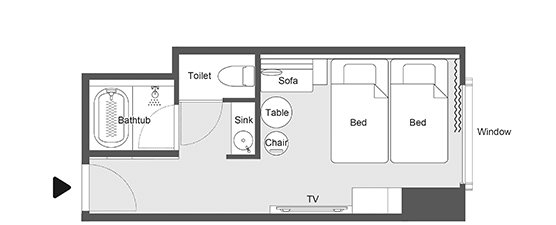 スタンダードツイン間取り図