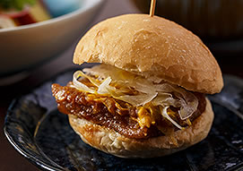 京都牛の天麩羅ミニバーガー